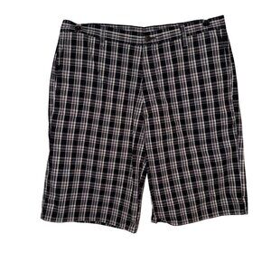 Genuine Dickies Mens Black & White Plaid Shorts Size 36 Casual Summer Wear